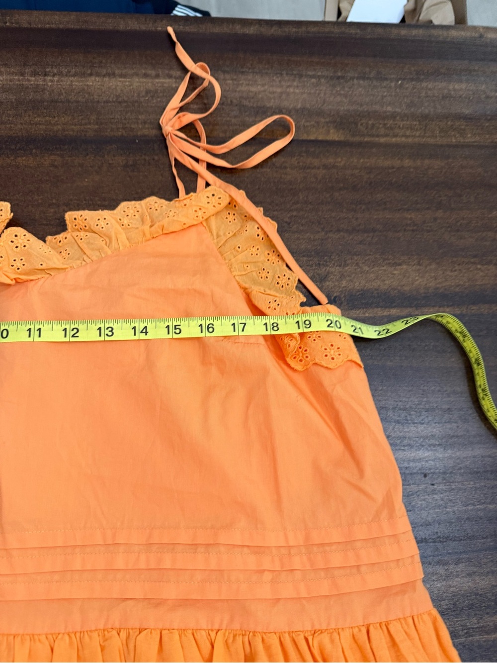 Anthropologie Mare Mare- Bright Orange Adjustable Spaghetti Strap Cami - Picture 7 of 8
